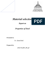 Material Selection: Properties of Steel