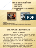 CONSTRUCCIÓN DE ALAMBIQUE SOLAR