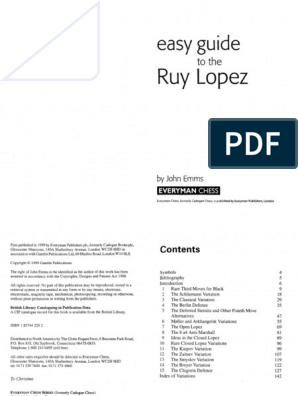 Easy Guide to Ruy Lopez : John Emms : Free Download, Borrow, and Streaming  : Internet Archive