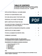 Table of Contents For Board Passer