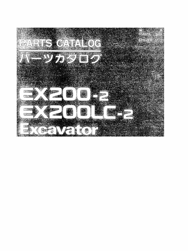 Hitachi EX200 2 PARTS MANAL | PDF