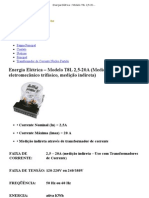 Energia Elétrica - Modelo T8L 2,5-20A (Medidor de Energia Eletromecânico Trifásico, Medição Indireta) - Minulight