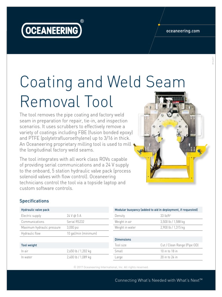 ST&R Coating & Weld Seam Removal Tool PDF