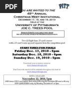 Team Pitt Annual Christmas Meet 2022 Schedule Of Events Pittsburgh Christmas Meet Info | Pdf | Swimming (Sport) | Racing