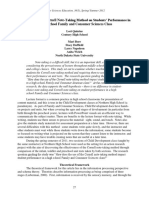 The Impact of The Cornell Note-Taking Method On Students' Performance in A High School Family and Consumer Sciences Class