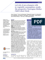 Reduced risk of preeclampsia