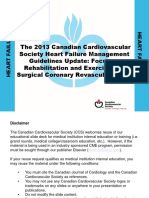2013 CCS Heart Failure Guidelines Update Focus on Rehabilitation, Exercise, and Surgical Revascularization