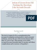 Transplantation of Livers From Old Donors