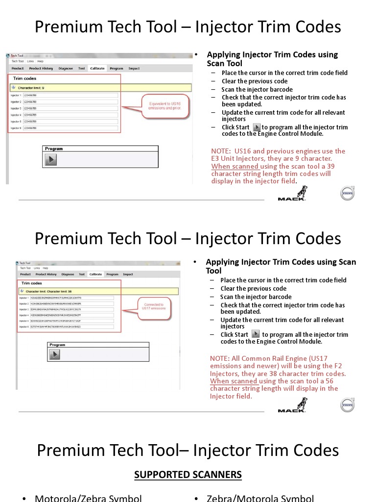 How To Apply Injector Trim Codes Using Scan Tool PDF Barcode