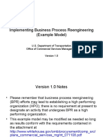 Implementing Business Process Reengineering (Example Model)