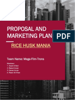 Proposal and Marketing Plan: Rice Husk Mania