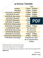Choral Speaking Practice Timetable