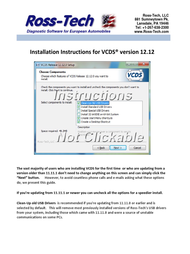 Installation Instructions Vcds Vag Com PDF Microsoft Windows 64