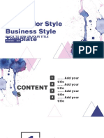 Watercolor Style Business Style Template: Click To Add Up Your Title Here