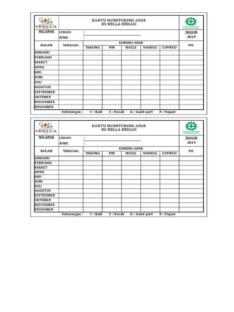Kartu Monitoring dan Checklist APAR | PDF