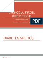 DM, Nodul Tiroid, Krisis Tiroid