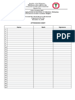 Attendance Sheet Name Rank Signature