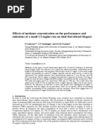 Effects of Methane Concentration On The Performance and Emissions of A Small CI Engine Run On Dual-Fuel (Diesel-Biogas)