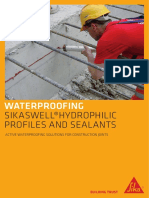 Waterproofing: Sikaswell®Hydrophilic Profiles and Sealants