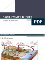 Groundwater Budget Water Balance