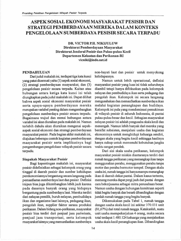 Pemberdayaan Ekonomi Nelayan Pesisir Sawai oleh Pemda Malteng