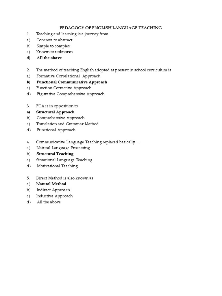 Pedagogy of English Language Teaching | PDF