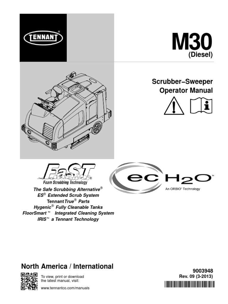 Tennant M30 Operators Manual Diesel Diesel Engine Fires