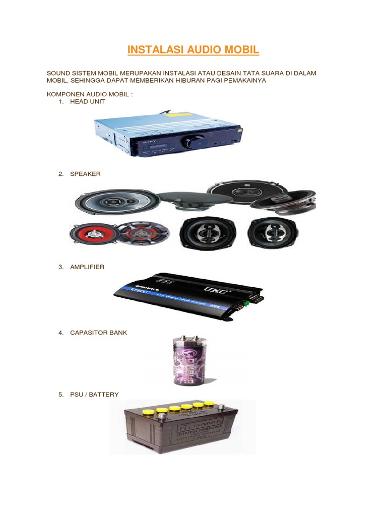 Instalasi Audio Mobil | PDF