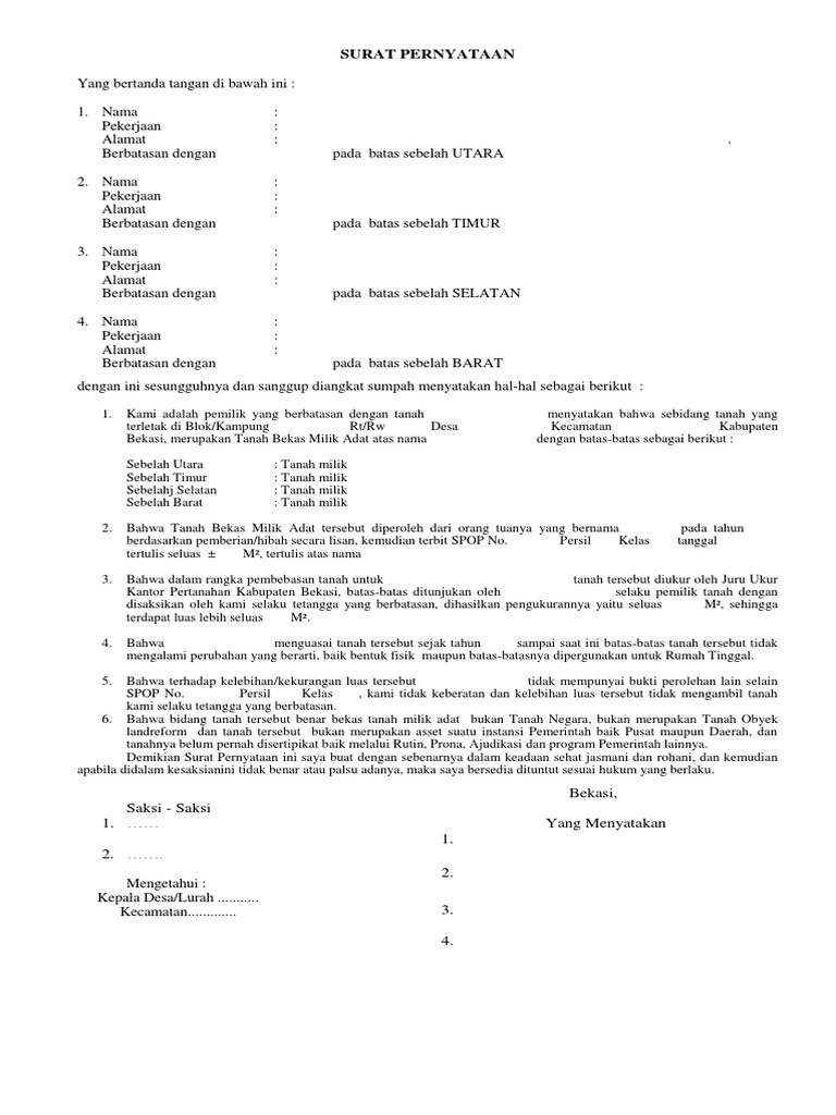 Surat Pernyataan Kelebihan Lahan Konsep Dasar Penelitian Kualitatif 1.