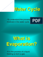 To Understand The Processes Involved in The Water Cycle