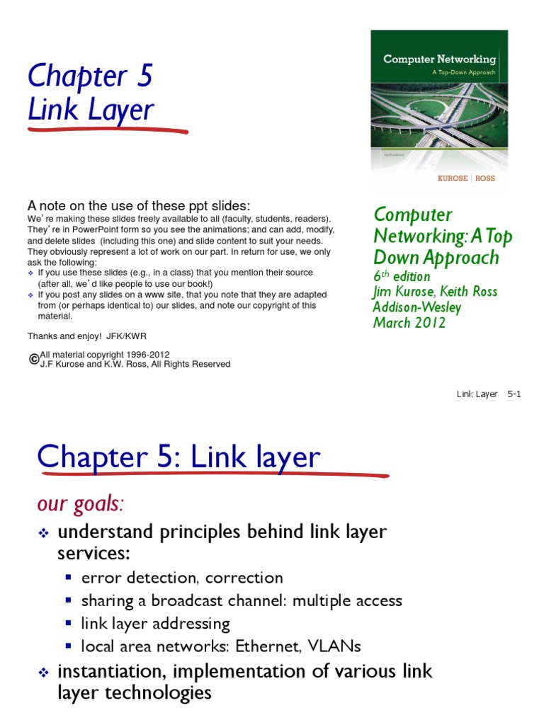 Link Layer - Chapter 5 | PDF | Ethernet | Network Switch