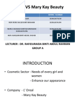 L'Oreal VS Mary Kay Beauty: Lecturer: Dr. Rafiduraida Binti Abdul Rahman Group A