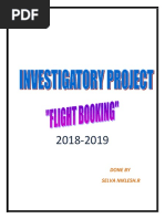 Computer Investigatory Project Class 12 FLIGHT BOOKLING