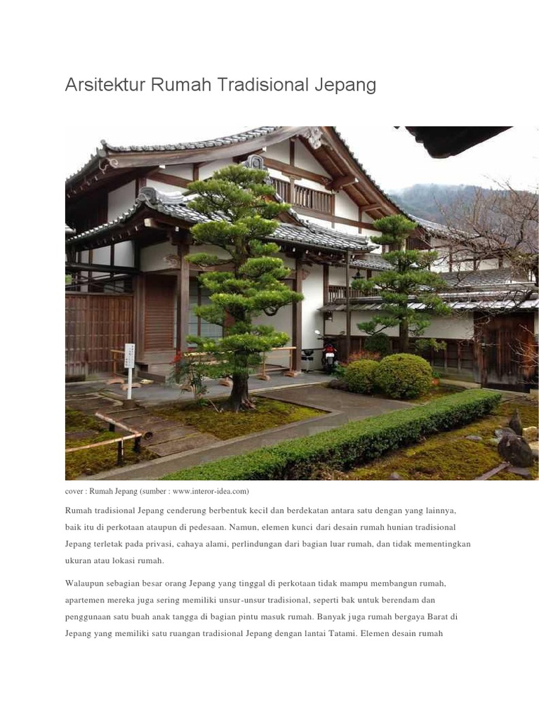 Arsitektur Rumah Tradisional Jepang