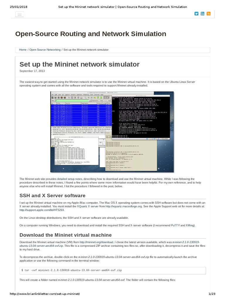 Set Up The Mininet Network Simulator Open-Source Routing and Network ...