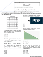 Recuperação final de Matemática do 7o ano