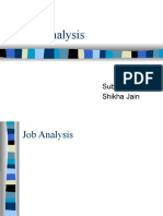 Job Analysis: Submitted By: Shikha Jain