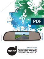 Retrovisor Veicular Com Display LCD 4.3" (Manual)