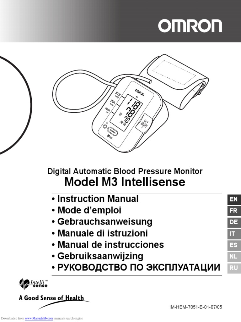 Omron M3 Intellisense (HEM7051E) Manual.pdf Blood Pressure Pulse