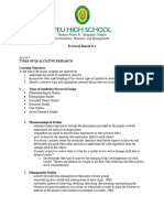 PR1 Lesson 4 Types of Qualitative Research PDF