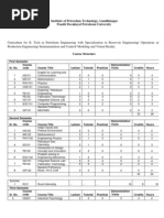 Course Structure Btech Petroleum Engineering