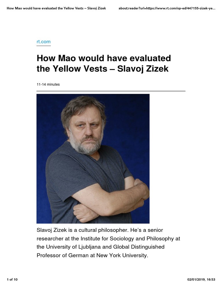Zizek2018how Mao Would Have Evaluated The Yellow Vests