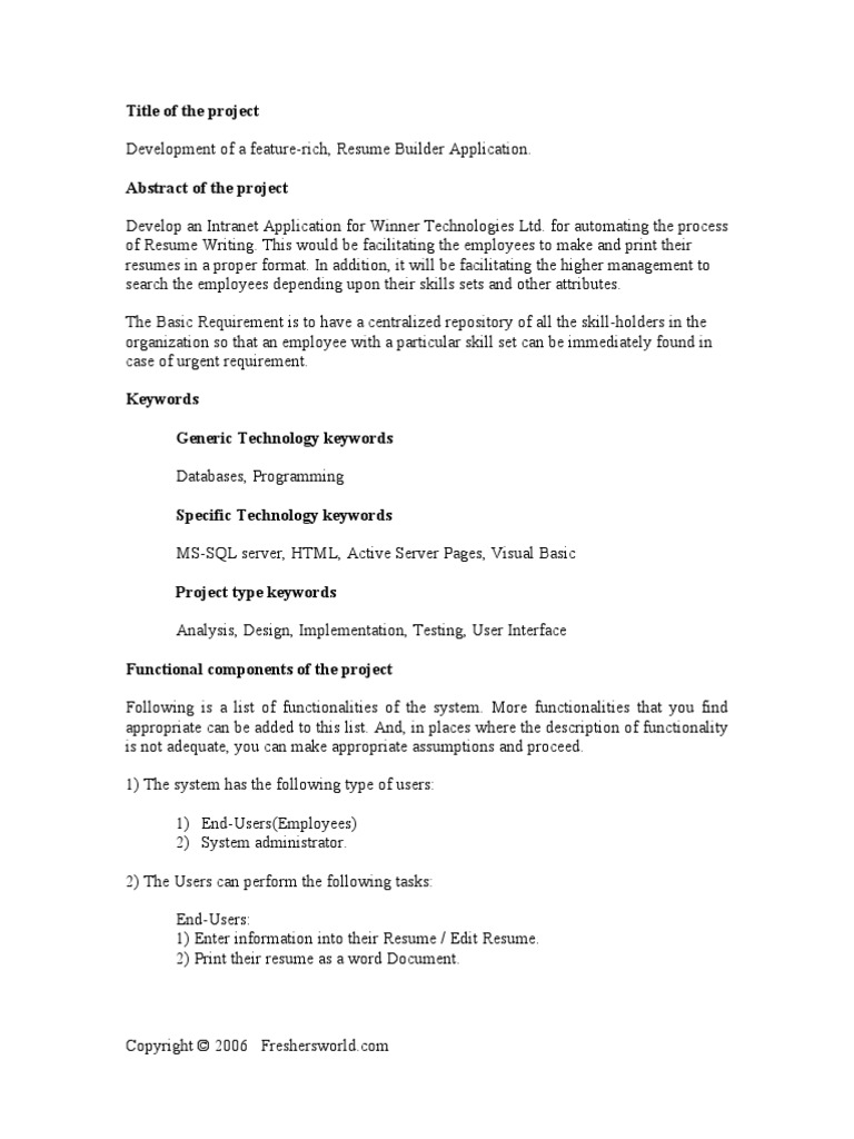 Title of The Project | PDF | Business | Technology & Engineering
