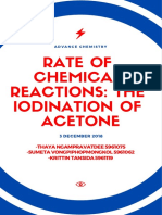 Rate of Chemical Reactions The Iodination of Acetone