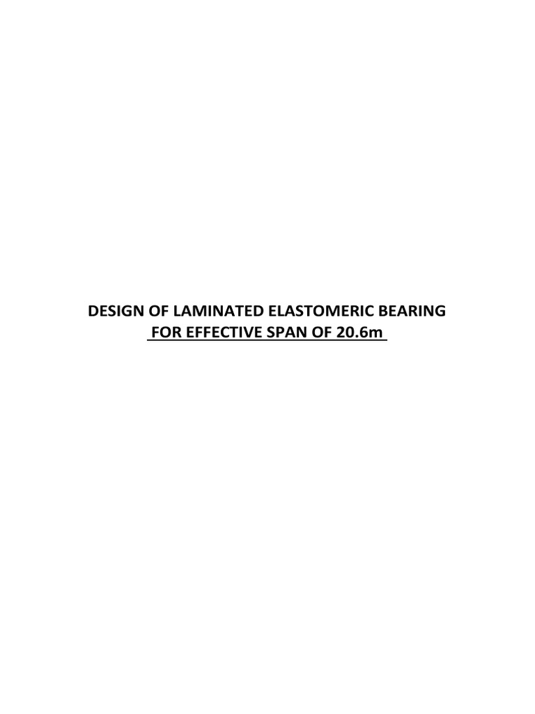 Elastomeric Bearing 21.6m | PDF | Deformation (Mechanics) | Strength Of ...
