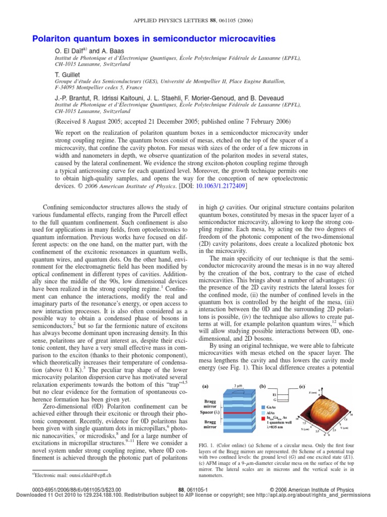 Quantum Boxes | PDF | Gallium Arsenide | Resonance