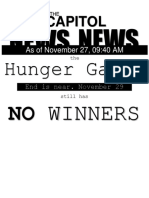 No Winners Yet Hunger Games
