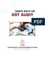 Guidance Note On GST Audit