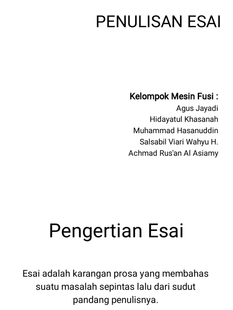 Penulisan Essay