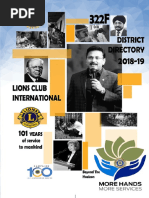 Lions District 322f Directory 2018-19